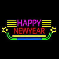 Happy New Year Logo 2 Leuchtreklame