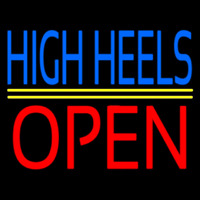 High Heels Open With Line Leuchtreklame