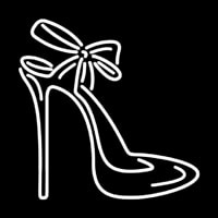 High Heels With Ribbon Leuchtreklame