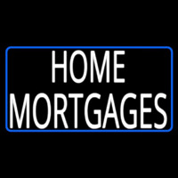 Home Mortgage With White Blue Border Leuchtreklame