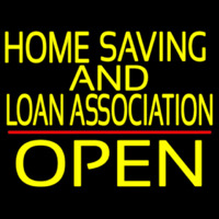 Home Savings And Loan Association Open Leuchtreklame