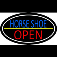 Horseshoe Open With Border Leuchtreklame