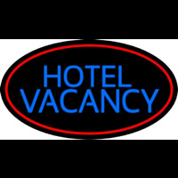 Hotel Vacancy With Blue Border Leuchtreklame