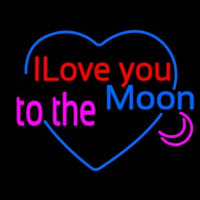 I Love You To The Moon Leuchtreklame