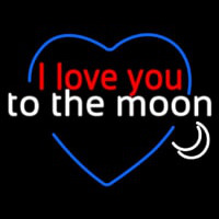I Love You To The Moon Leuchtreklame