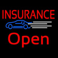Insurance Car Logo Open Leuchtreklame