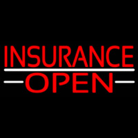 Insurance Open White Line Leuchtreklame