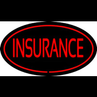 Insurance Oval Red Leuchtreklame