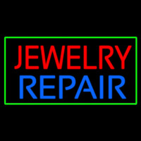 Jewelry Repair Green Rectangle Leuchtreklame