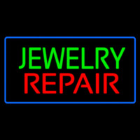 Jewelry Repair Rectangle Blue Leuchtreklame