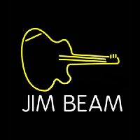 Jim Beam Guitar Leuchtreklame