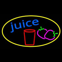 Juice With Glass Leuchtreklame