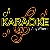 Karaoke Anywhere Leuchtreklame