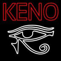Keno With Eye Icon Leuchtreklame