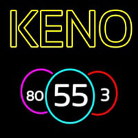 Keno With Multi Color Ball Leuchtreklame