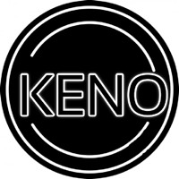 Keno With Oval Border Leuchtreklame