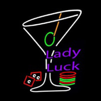 Lady Luck Martini Leuchtreklame