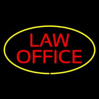 Law Office Oval Yellow Leuchtreklame