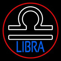 Libra Zodiac Border Red Leuchtreklame