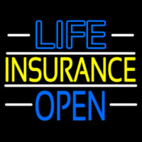 Life Insurance Open Block Leuchtreklame