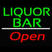 Liquor Bar Open 2 Leuchtreklame