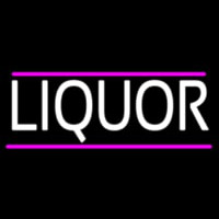 Liquors With Pink Out Line Leuchtreklame