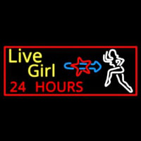 Live Girls 24 Hrs Leuchtreklame