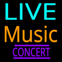 Live Music Concert Acoustic Party Leuchtreklame