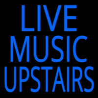 Live Music Upstairs Blue Leuchtreklame