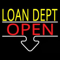 Loan Dept Open Leuchtreklame
