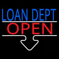 Loan Dept Open Leuchtreklame