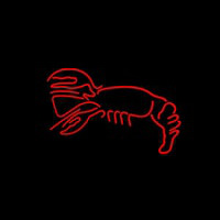 Lobster In Red Logo Leuchtreklame