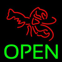 Lobster Open 1 Leuchtreklame