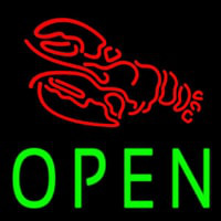 Lobster Open Block Leuchtreklame