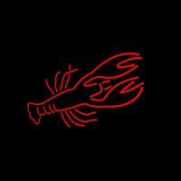 Lobster Red Logo Leuchtreklame