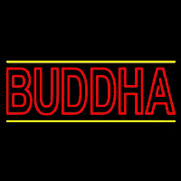Lord Buddha With Lines Leuchtreklame