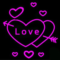 Love Heart Emblem Leuchtreklame