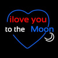 Love You To The Moon Leuchtreklame