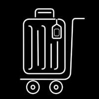 Luggage Bag Icon Leuchtreklame