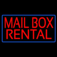 Mail Bo  Rental Blue Border Leuchtreklame