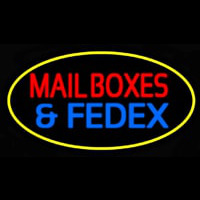 Mail Bo es And Fede  Oval Yellow Leuchtreklame