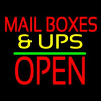 Mail Bo es And Ups Open Block Green Line Leuchtreklame