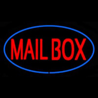Mailbo  Oval Blue Leuchtreklame