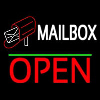 Mailbo  Red Logo With Open 1 Leuchtreklame