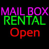 Mailbo  Rental Block Open Leuchtreklame