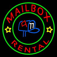 Mailbo  Rental Center Logo Leuchtreklame