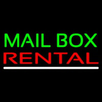 Mailbo  Rental White Line Leuchtreklame