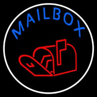 Mailbo  With Logo Circle Leuchtreklame