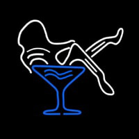 Martini Glass Girl Leuchtreklame