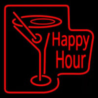 Martini Glass Happy Hour Leuchtreklame